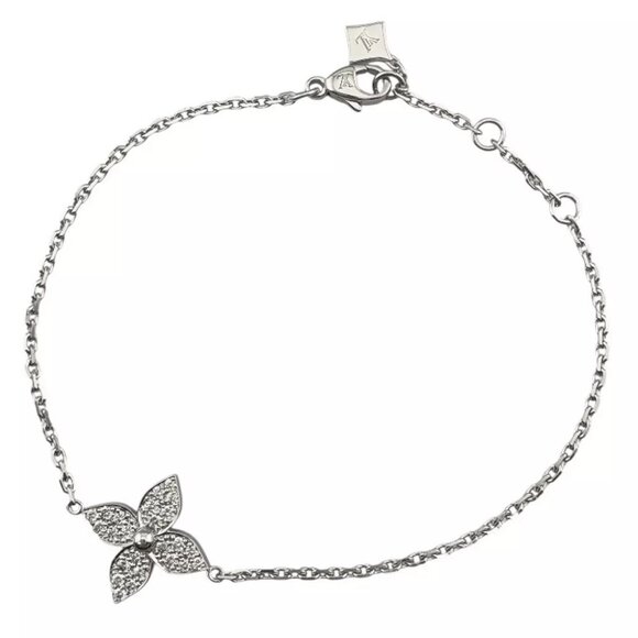 LOUIS VUITTON Bracelet K18 white gold diamond Star Blossom Diamond used - Picture 1 of 5